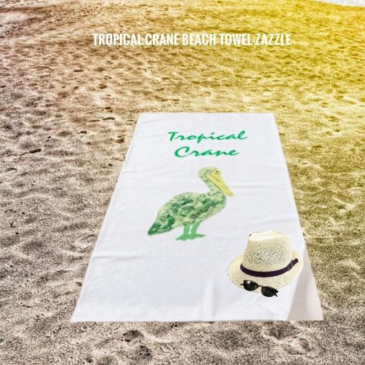Serviette De Plage Grue tropicale