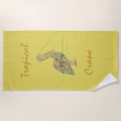 Serviette De Plage Grue tropicale (Devant)
