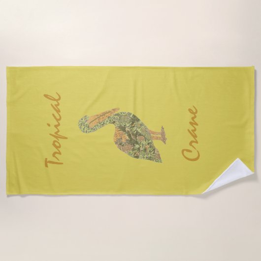 Serviette De Plage Grue tropicale (Devant)