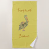 Serviette De Plage Grue tropicale (Devant)