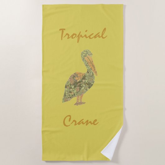 Serviette De Plage Grue tropicale (Devant)