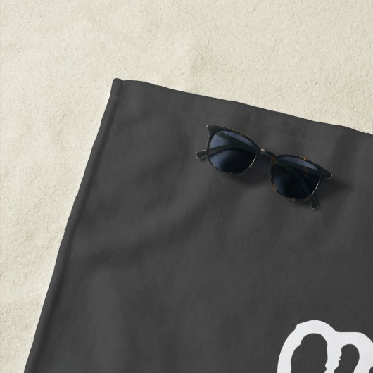 Serviette De Plage Grumpa | Grossesse grumeuse en noir et blanc (En situation)