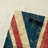 Serviette De Plage Grungy Union Jack (En situation)