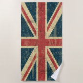 Serviette De Plage Grungy Union Jack (Devant)
