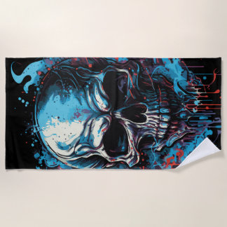 Serviette De Plage Gruseliger Totenkopf