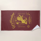 Serviette De Plage GRYFFINDOR™ Détermination Courage Bravoure Blason (Devant)