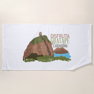 Serviette De Plage Guatape Colombie El Peñol Vintage voyage