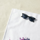 Serviette De Plage Guerrier équitation cheval en aquarelle (En situation)