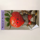 Serviette De Plage Guerrier Fraise (Devant)