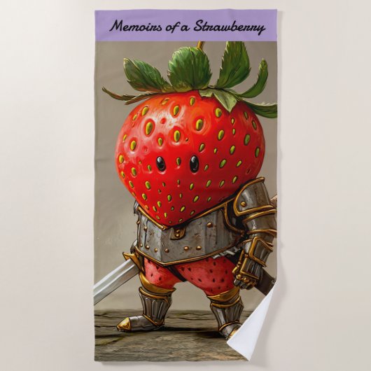 Serviette De Plage Guerrier Fraise (Devant)