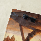 Serviette De Plage guerrier girafe (En situation)