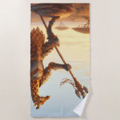 Serviette De Plage guerrier girafe (Devant)