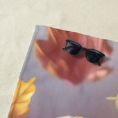 Serviette De Plage Guinée Cochon et chute des feuilles d'automne (En situation)