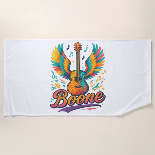 Serviette De Plage Guitare Boone (Devant)
