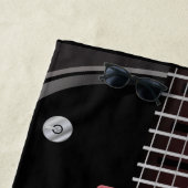 Serviette De Plage Guitare électrique - Rouge - Signature (En situation)