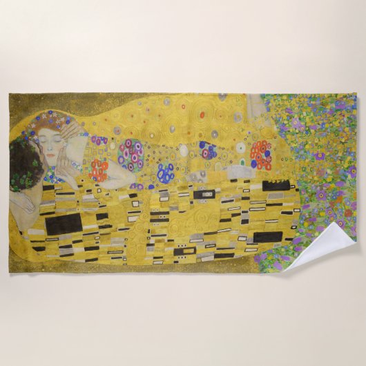 Serviette De Plage Gustav Klimt - Le baiser (Devant)