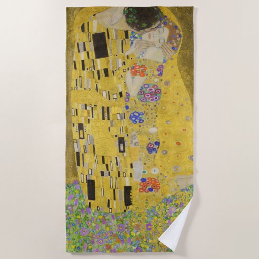 Serviette De Plage Gustav Klimt - Le baiser (Devant)