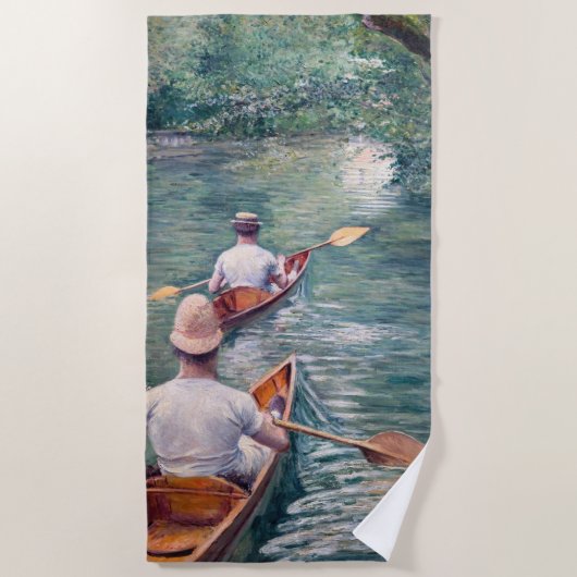Serviette De Plage Gustave Caillebotte - Canoës sur l'Yerres (Devant)