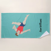 Serviette De Plage Gymnaste masculin (Devant)