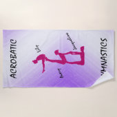 Serviette de plage Gymnastique acrobatique avec ju (Devant)