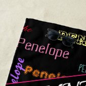 Serviette de plage Gymnastique avec nom de gymnast (En situation)