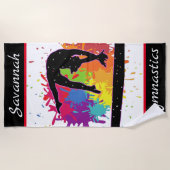 Serviette De Plage Gymnastique Balance Paint Splatter (Devant)