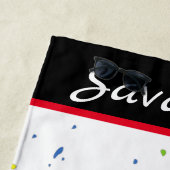 Serviette De Plage Gymnastique Balance Paint Splatter (En situation)