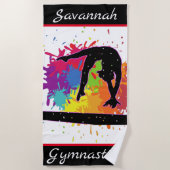 Serviette De Plage Gymnastique Balance Paint Splatter (Devant)