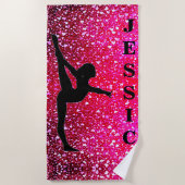 Serviette De Plage Gymnastique Flottant Hearts Beach Towne (Devant)