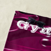 Serviette De Plage Gymnastique Magenta Wet Paint (En situation)