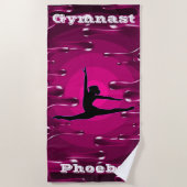 Serviette De Plage Gymnastique Magenta Wet Paint (Devant)