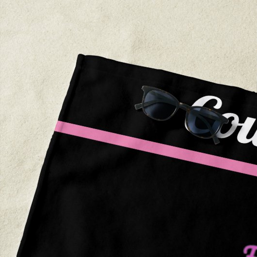 Serviette De Plage Gymnastique Mot Cloud (En situation)