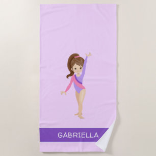 Serviette De Plage Gymnastique personnalisée par pourpre