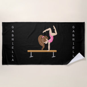 Serviette De Plage Gymnastique personnalisée sur le faisceau