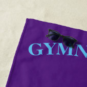 Serviette De Plage Gymnastique Poudre Coeur étincelant Purple Beach S (En situation)