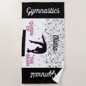 Serviette De Plage Gymnastique Queen of the Beam Silver Stars (Devant)