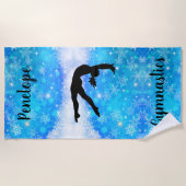 Serviette De Plage Gymnastique Snowflake (Devant)
