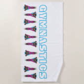 Serviette De Plage Gymnastique Tumbling Acrobat Gymnaste Gymnaste Coa (Devant)
