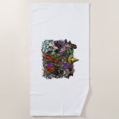 Serviette De Plage Halloween animal (Devant)