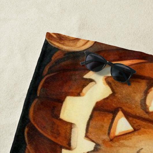 Serviette De Plage Halloween/Automne/Automne/citrouille/chat (En situation)