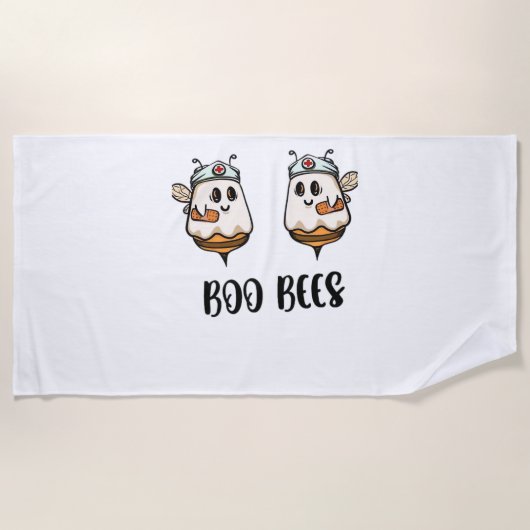 Serviette De Plage Halloween Boo Bees Infirmière T-shirt classique (Devant)