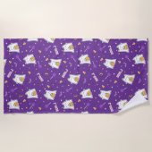 Serviette de plage Halloween Cat Ghost (Devant)