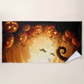 Serviette De Plage Halloween/chauve-souris/Citrouille/automne (Devant)