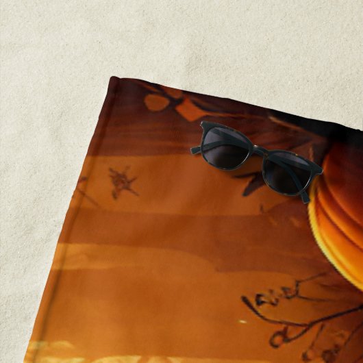 Serviette De Plage Halloween/chauve-souris/Citrouille/automne (En situation)