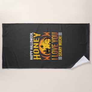 Serviette De Plage Halloween Chéri Je T'aime Tellement Terriblement