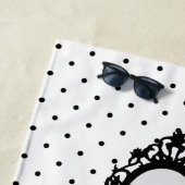 Serviette De Plage Halloween Classic Élégante Robe Noire Longue Mode (En situation)