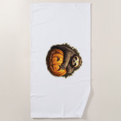 Serviette De Plage Halloween classique à thème Sloth T-shirt (Devant)
