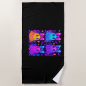 Serviette De Plage Halloween Coquette Iridescente (Devant)