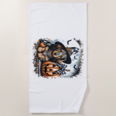 Serviette De Plage Halloween Dachshund Chien (Devant)