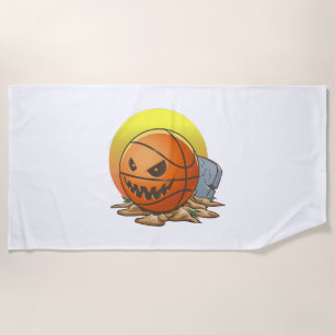 Serviette De Plage Halloween de basket-ball